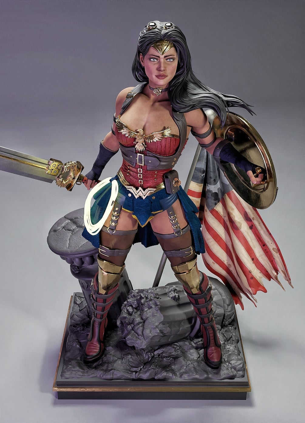 Steampunk WW - Comics - STL - 1:4 scale