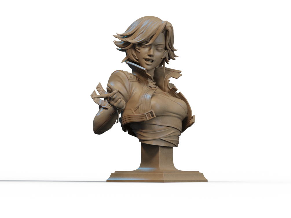 Luna Snow Bust 3D Print