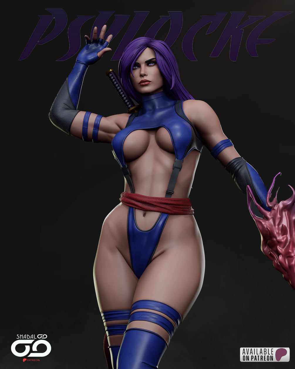 ⛩️Psylocke – STL 1/6th by Shadaloo Studios