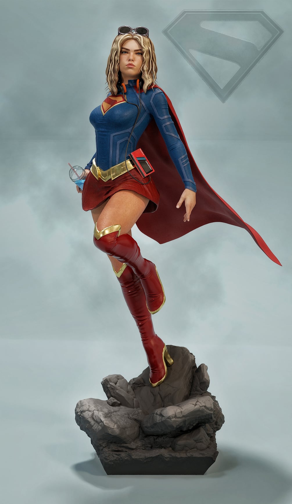 Super Alcok Girl - Comic Book / Movie - STL - 1:4 scale.