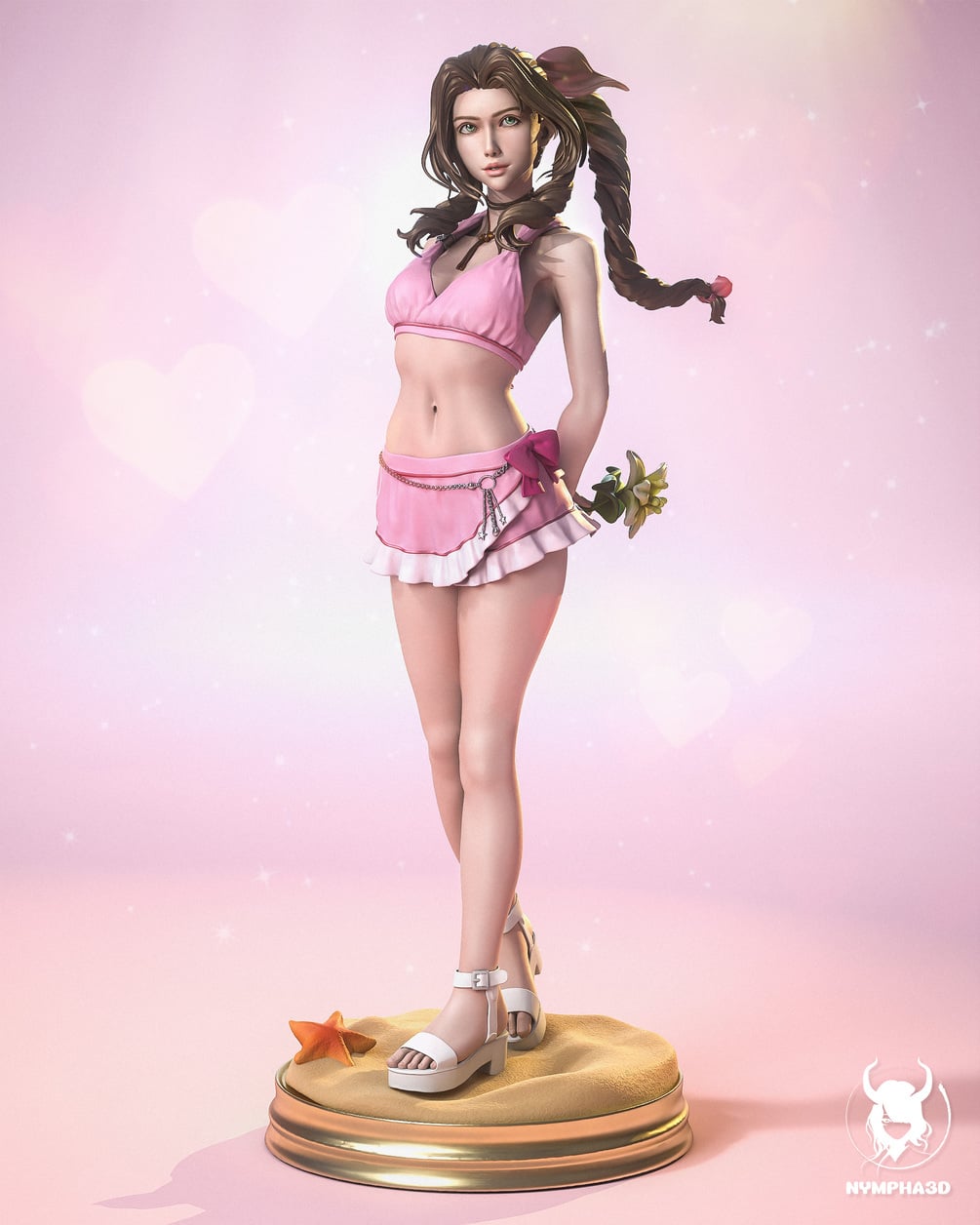 Aerith Pink Mermaid outfit (Final Fantasy VII) STL for 3D Printing