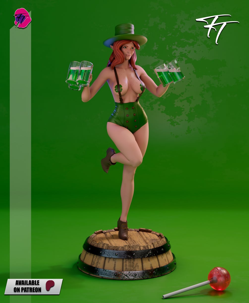 Elf girl St. Patrick's Day