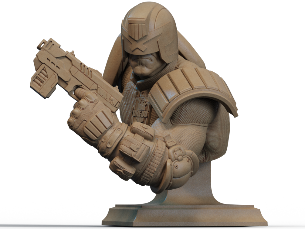 Judge Dredd Bust 3D Print