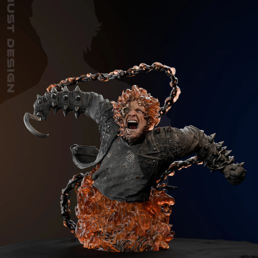 Ghost Rider Bust – 3D Digital STL File
