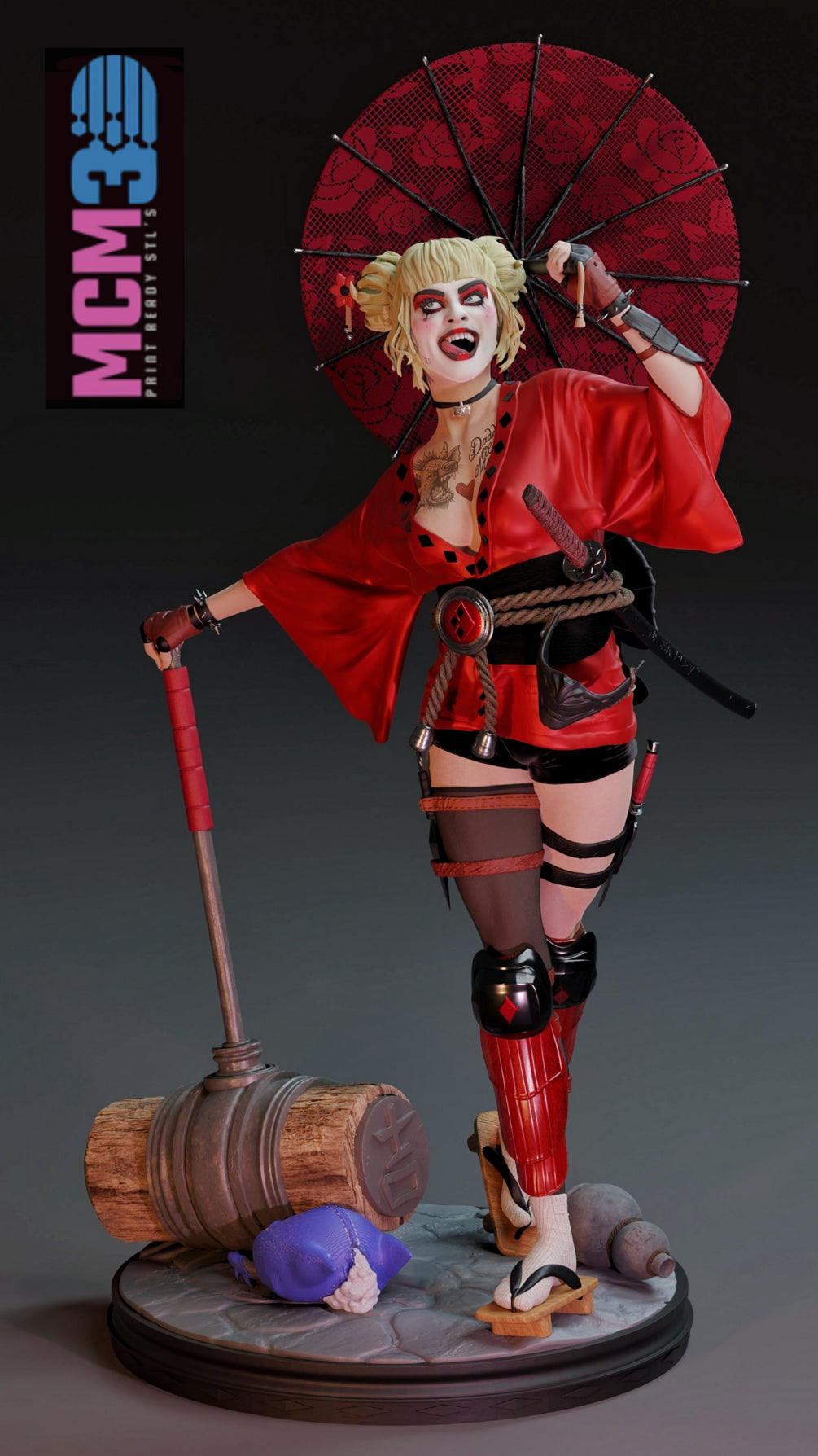 Harley Geisha - DC - STL - 1:4 scale