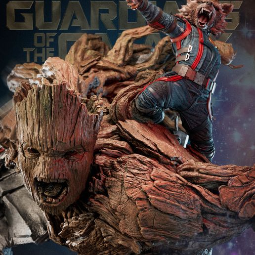Groot and Rocket Diorama - STL