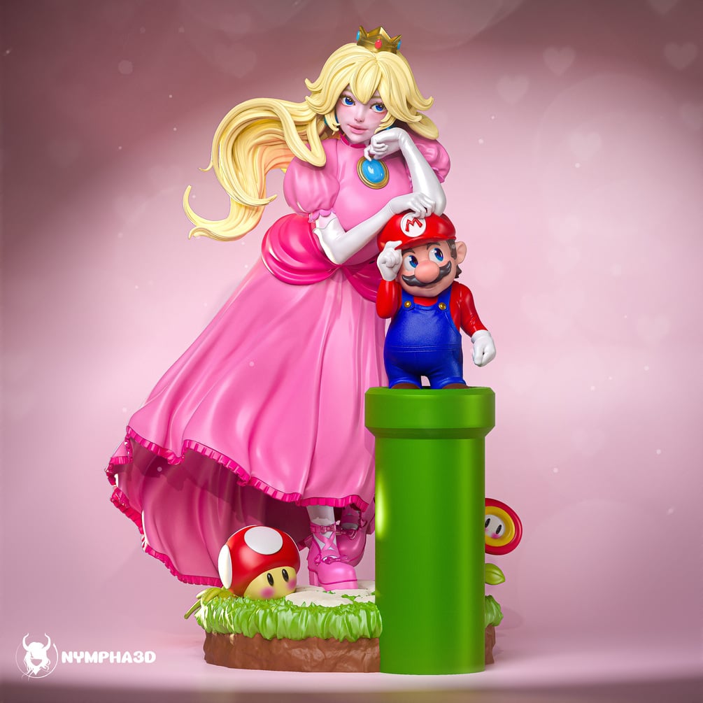 Princess Peach (Super Mario) for 3D Printing