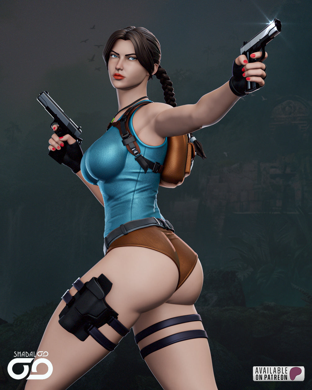 🌍 Lara Croft STL 1/6th by Shadaloo Studios