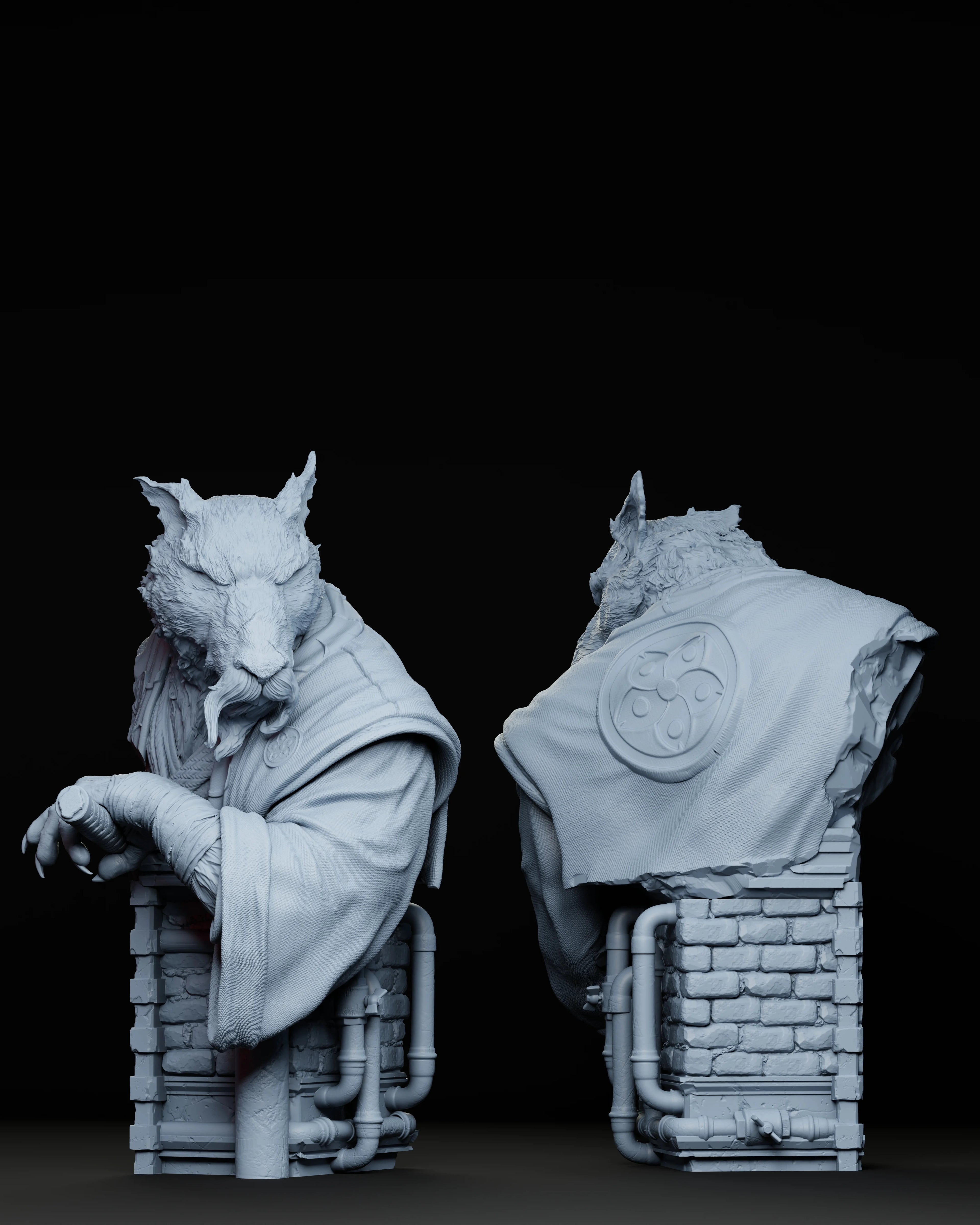 Master Splinter Bust TMNT - STL