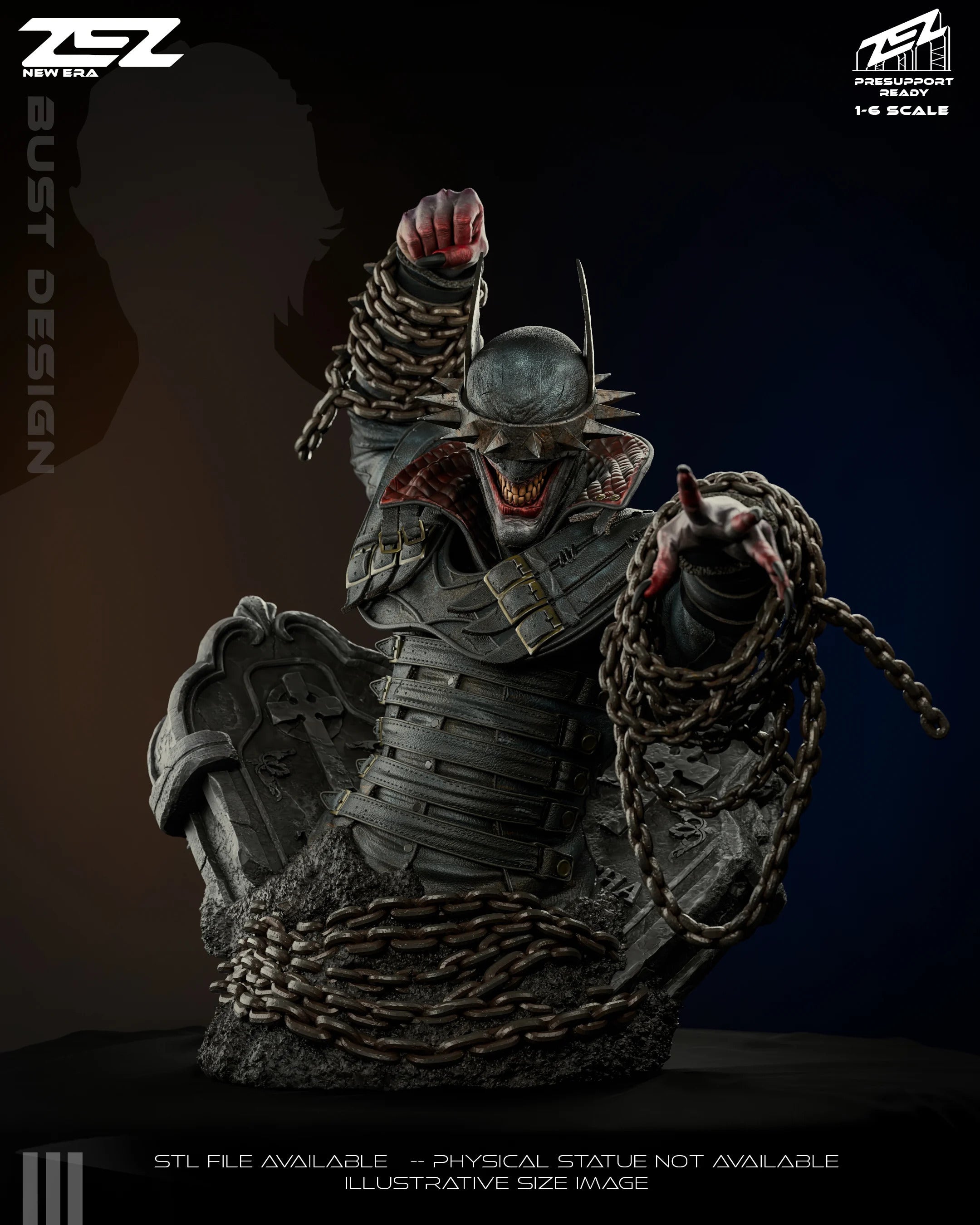 Batman who laughs BUST - Digital STL file