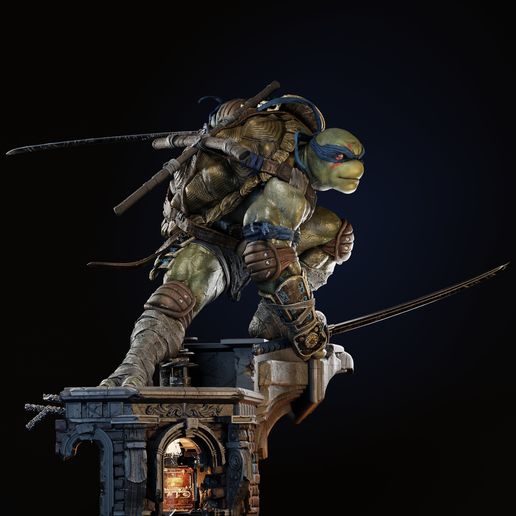 Leo TMNT Tortuga Ninja - STL