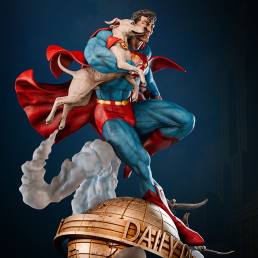 Superman & Krypto - 3D digital STL file