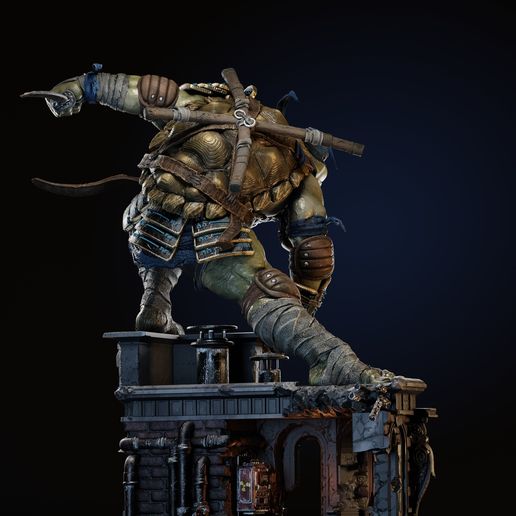 Leo TMNT Tortuga Ninja - STL