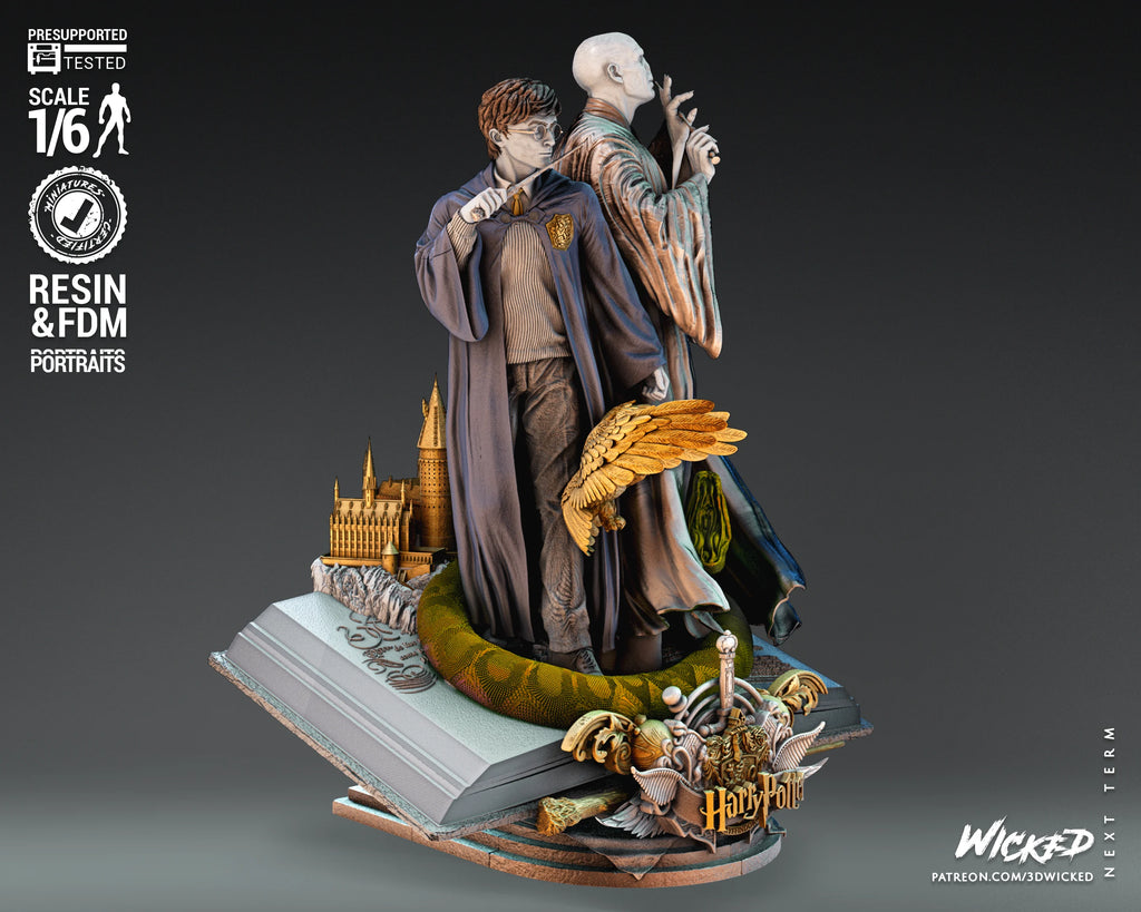 Harry Potter and Voldemort Diorama - Wicked 3D