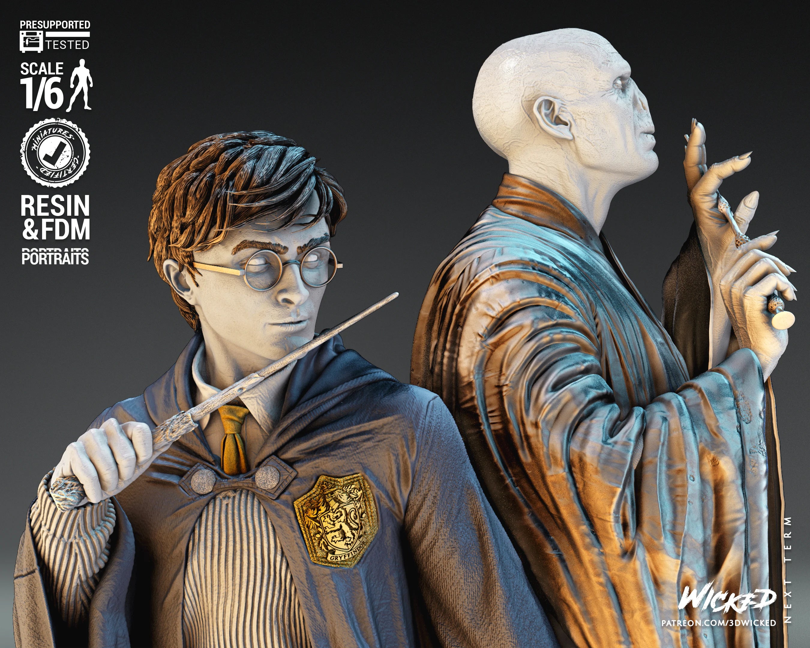 Harry Potter and Voldemort Diorama - Wicked 3D