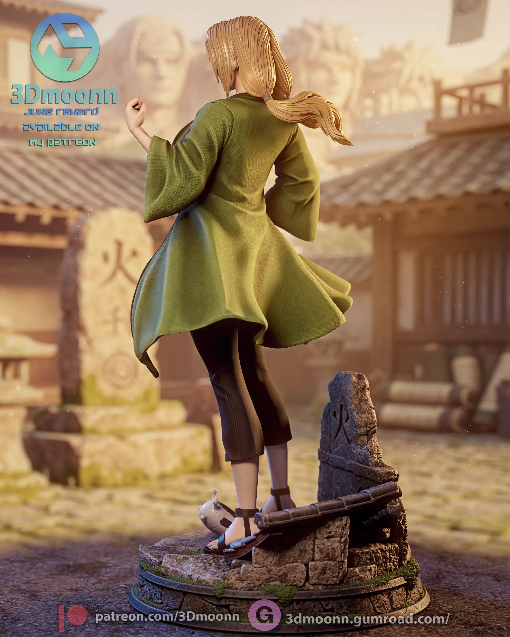 tsunade senju - naruto Resin Statue Kit | 3D Moonn