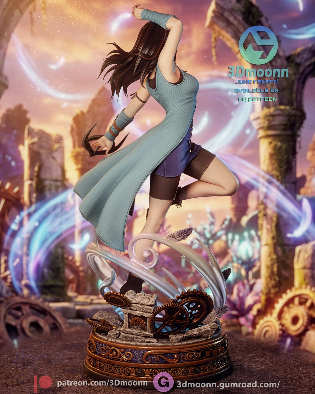 rinoa heartilly - final fantasy Resin Statue Kit | 3D Moonn