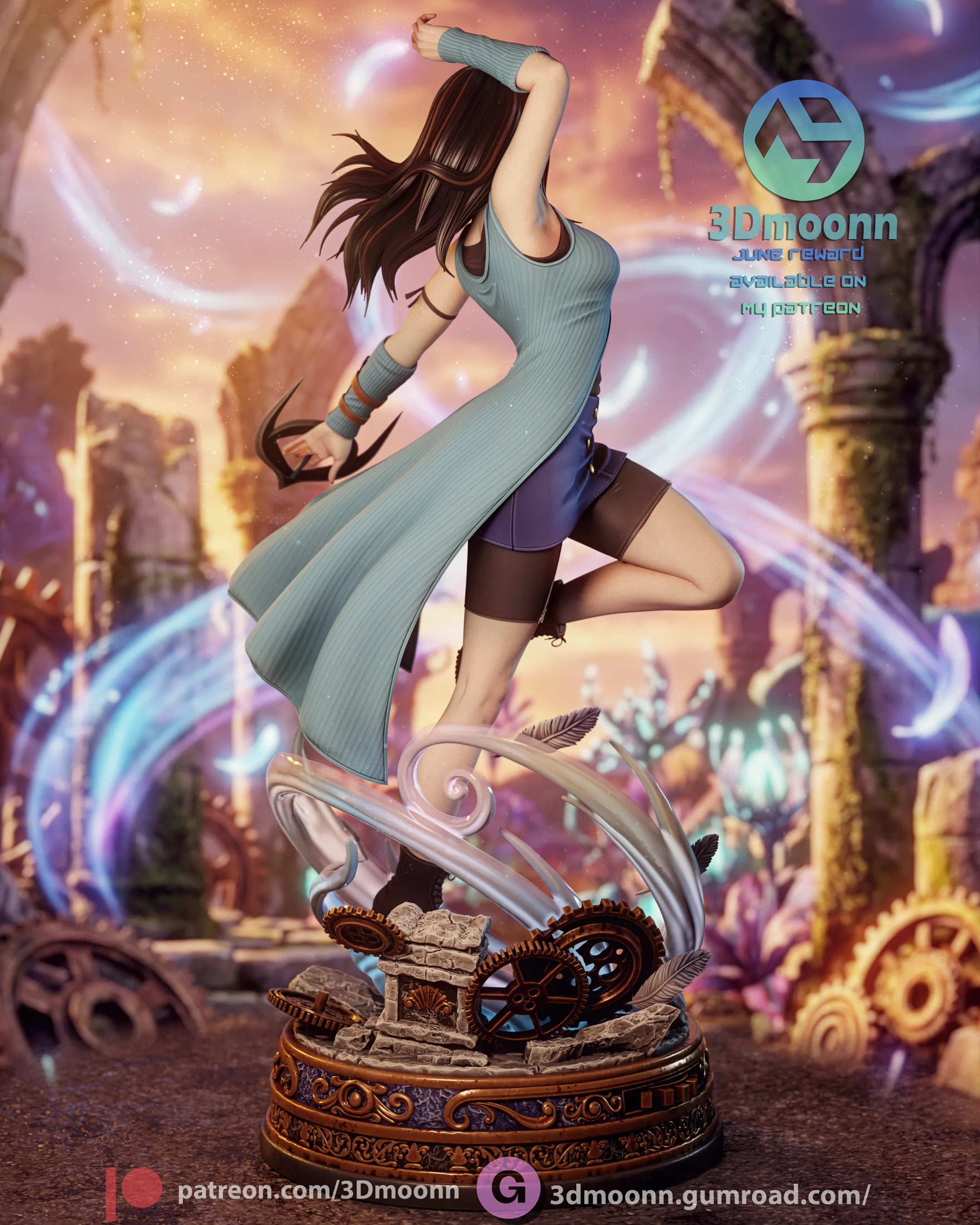 rinoa heartilly - final fantasy Resin Statue Kit | 3D Moonn