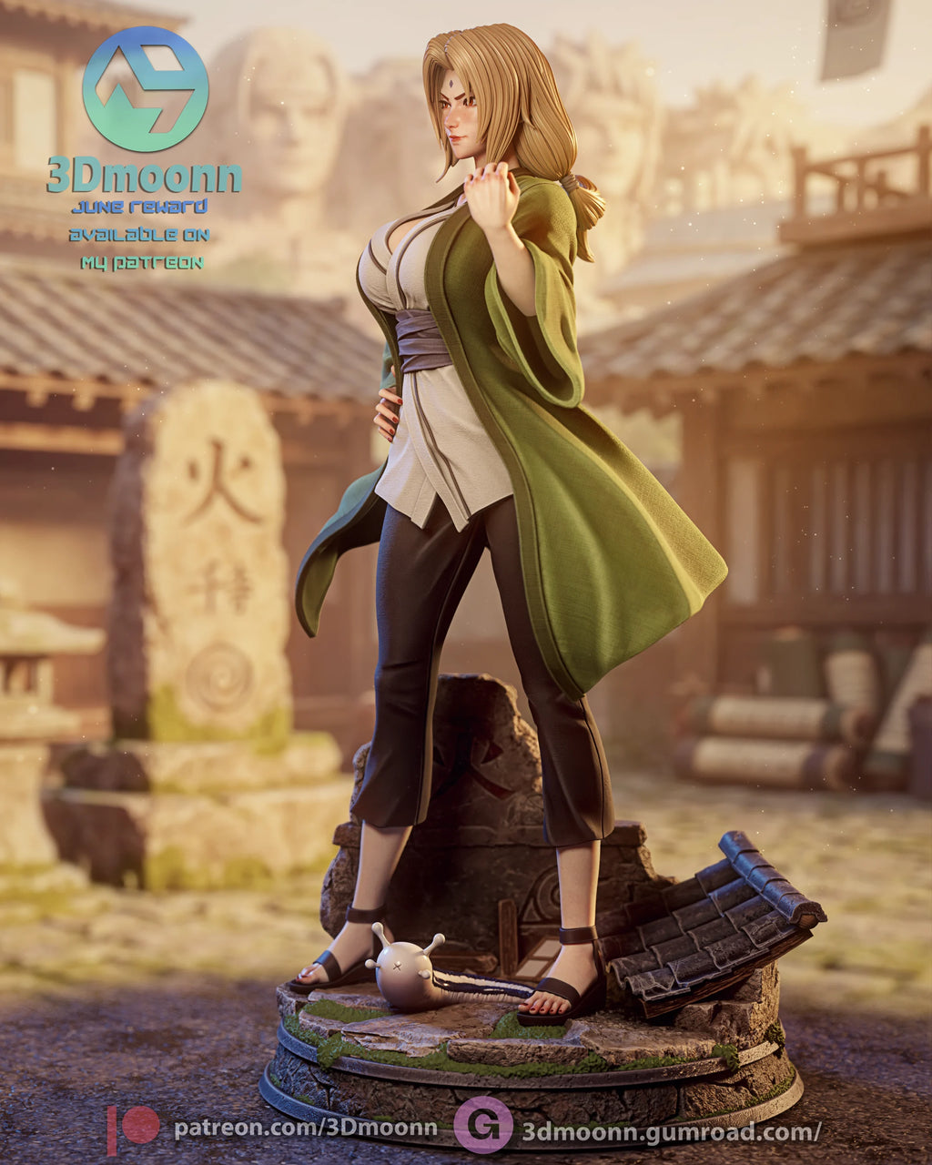 tsunade senju - naruto Resin Statue Kit | 3D Moonn
