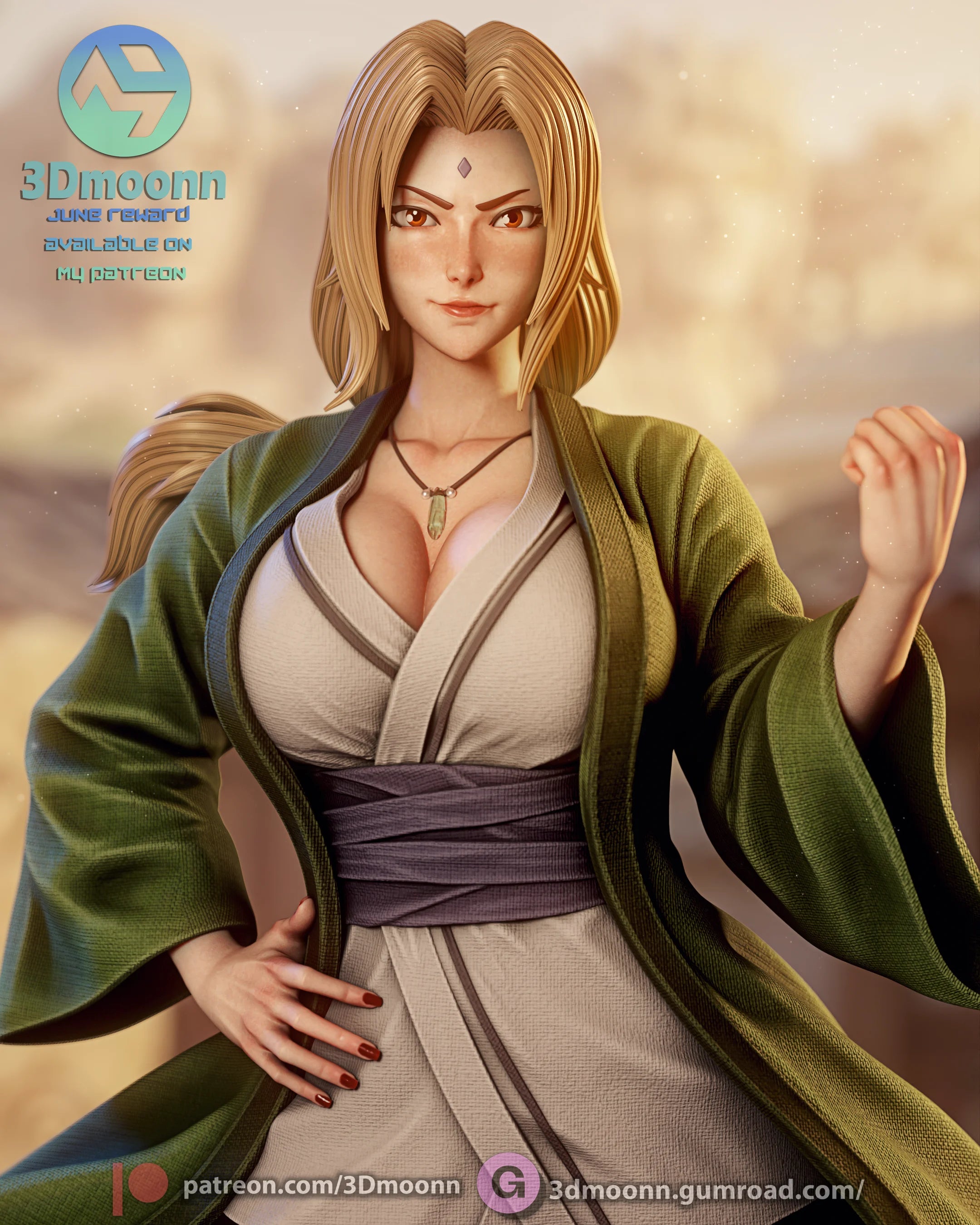 tsunade senju - naruto Resin Statue Kit | 3D Moonn