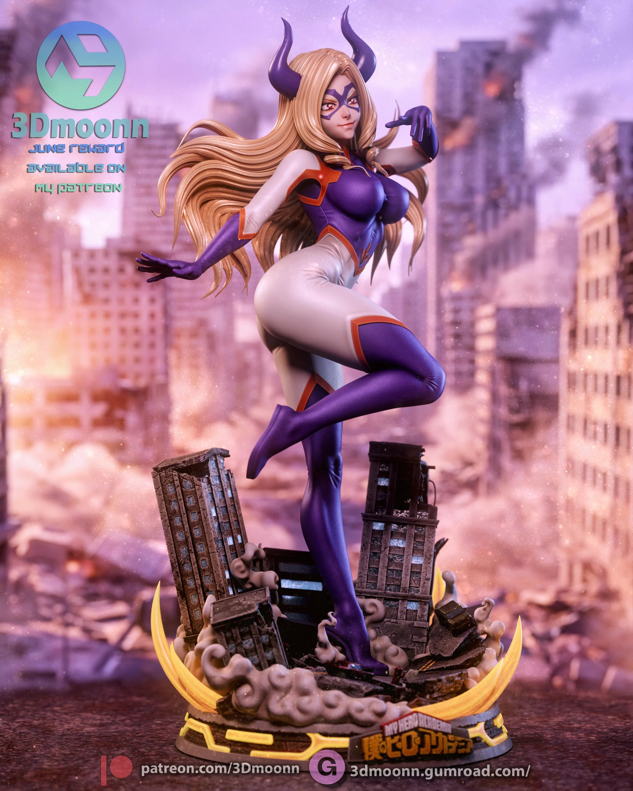 Mt. Lady - Boku no Hero Academia Resin Statue Kit | 3D Moonn