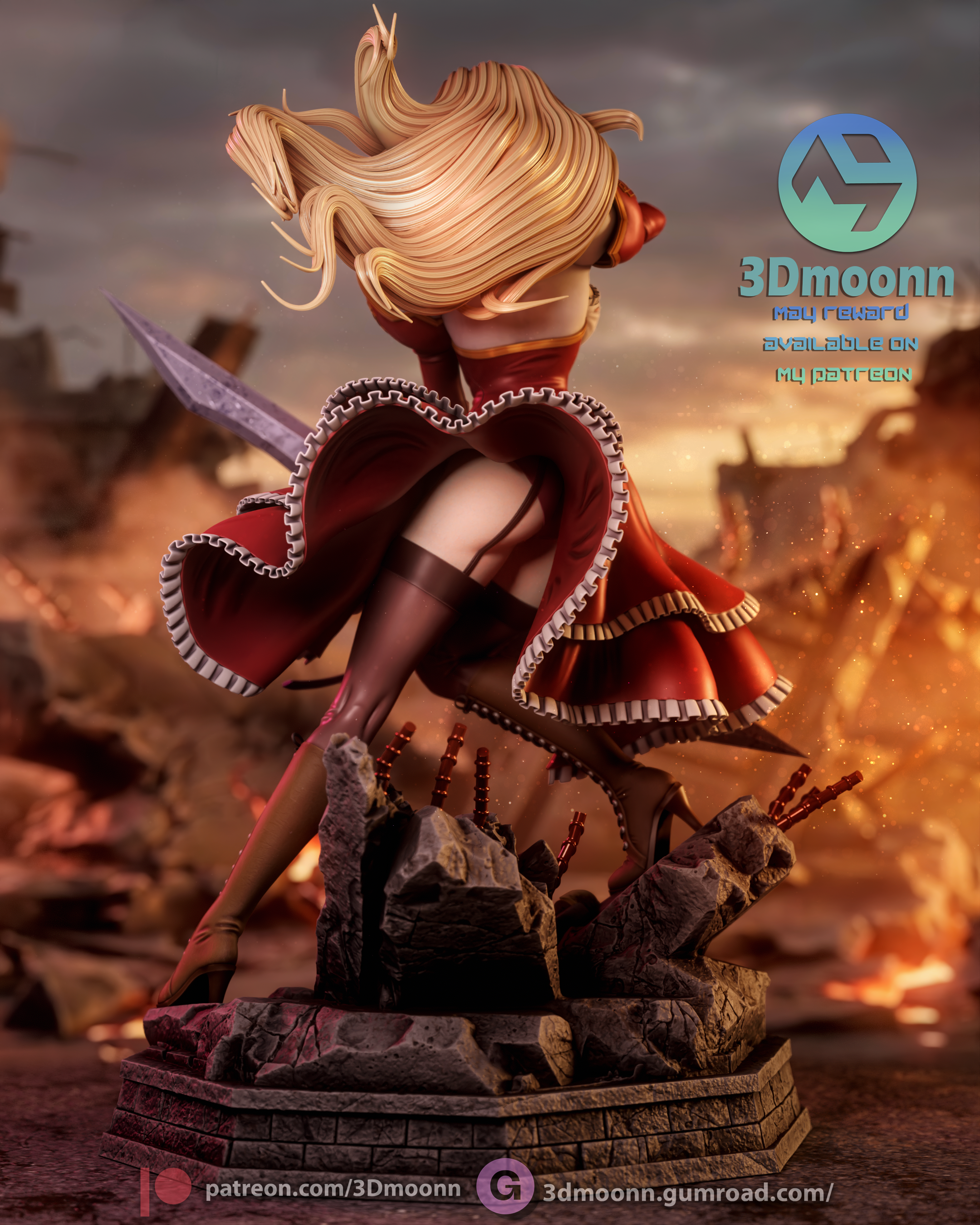 Satellizer El Bridget - Freezing Resin Statue Kit | 3D Moonn