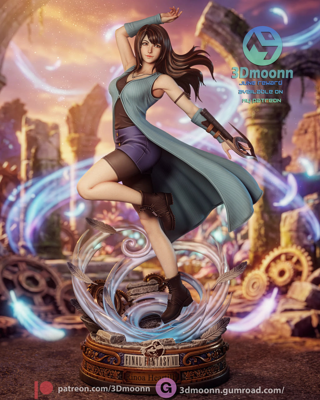 rinoa heartilly - final fantasy Resin Statue Kit | 3D Moonn