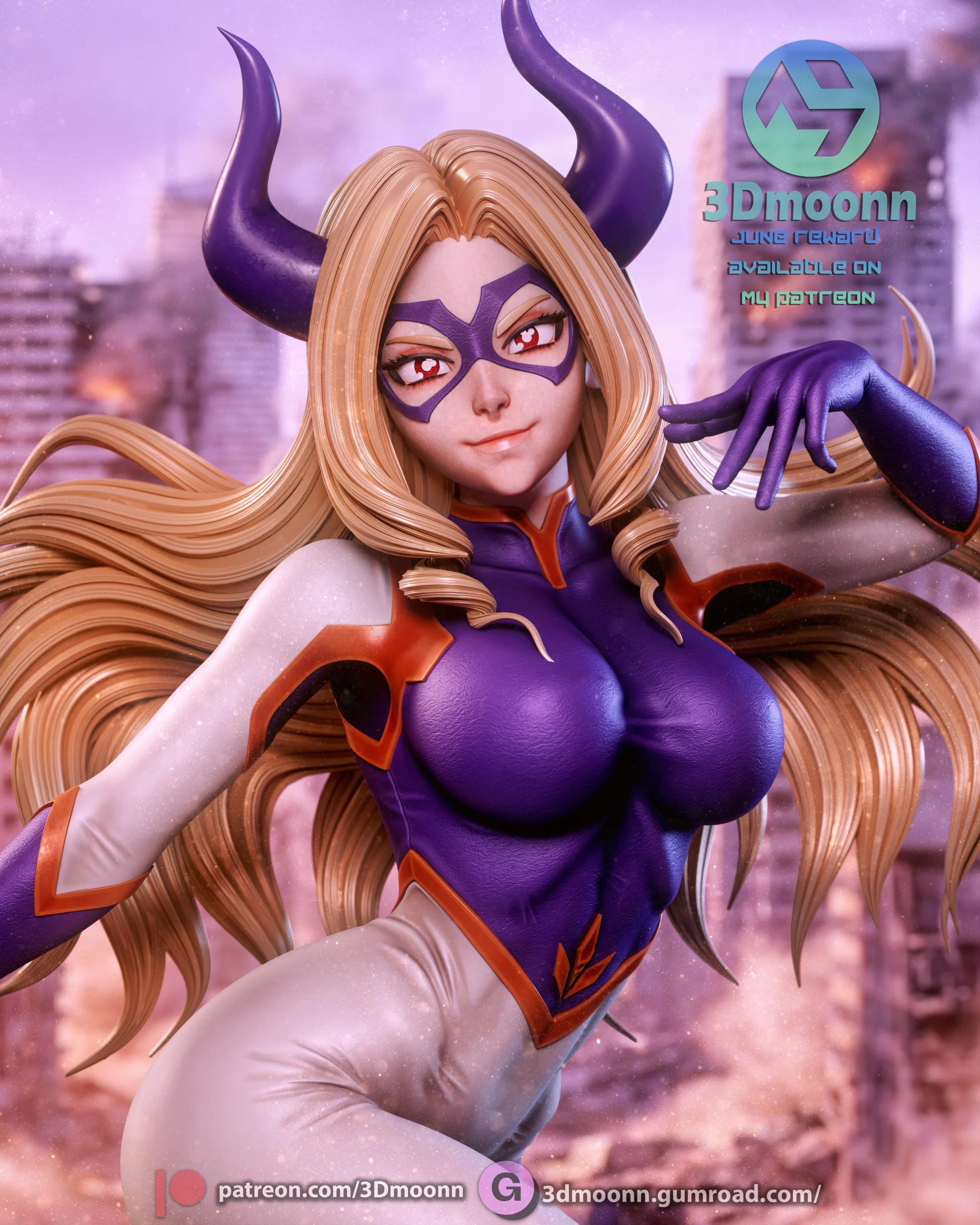 Mt. Lady - Boku no Hero Academia Resin Statue Kit | 3D Moonn