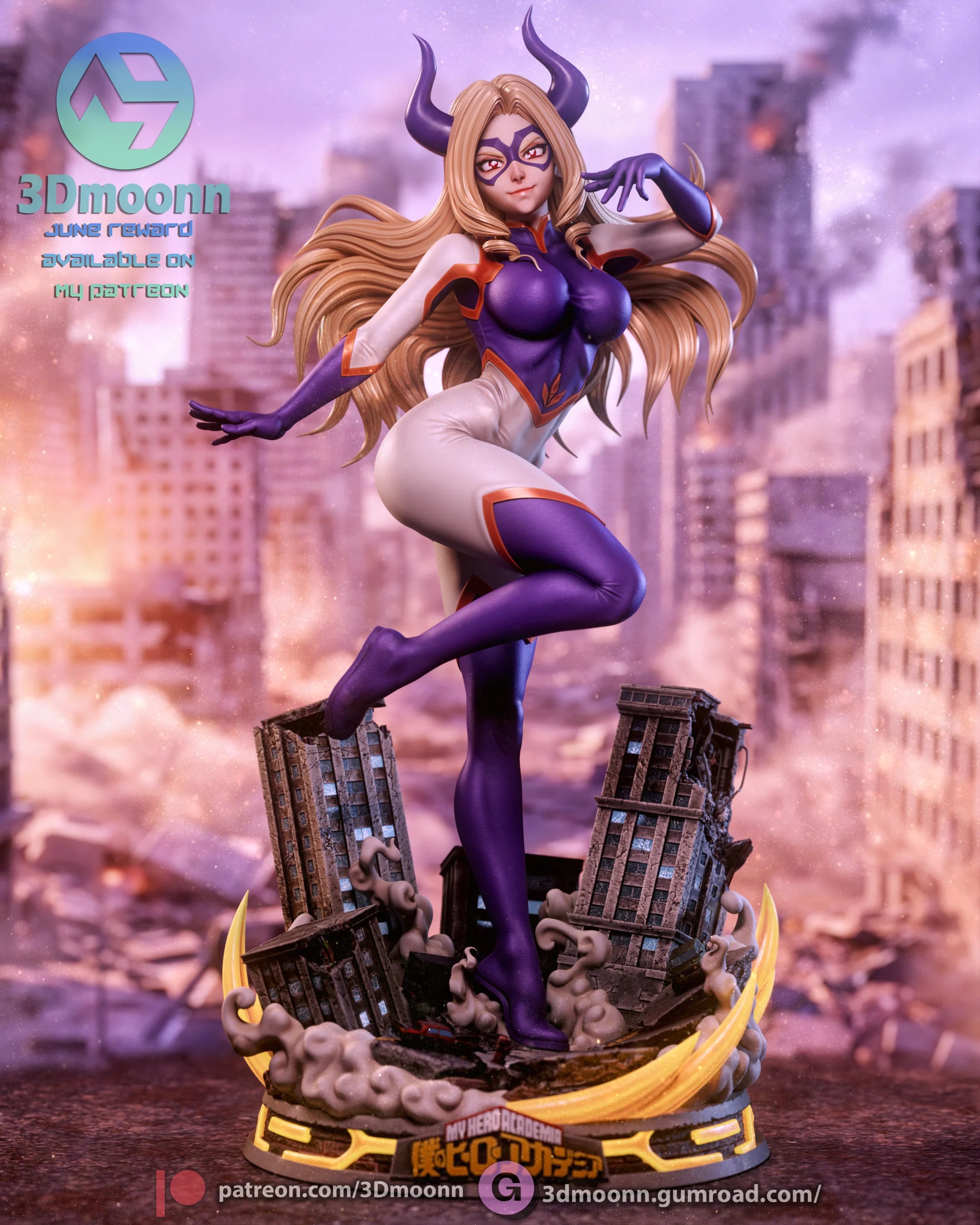 Mt. Lady - Boku no Hero Academia Resin Statue Kit | 3D Moonn